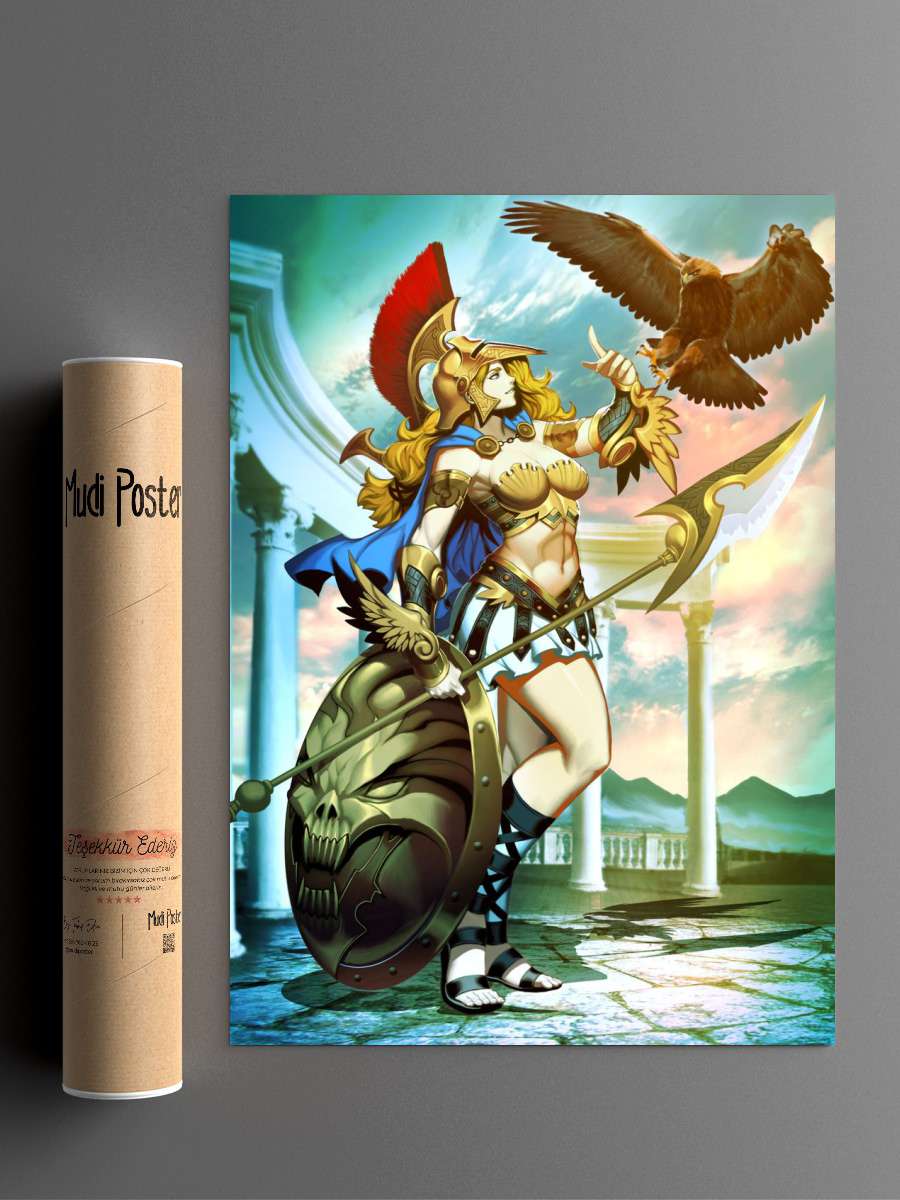 Athena Mythalix Anime Poster Çerçevesiz Yüksek Kalite Anime Duvar Poster