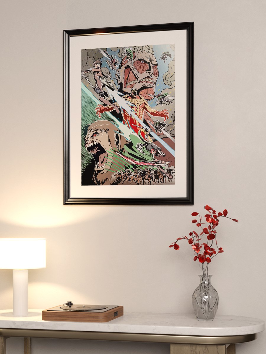 Attack on Titan anime Anime Poster Çerçevesiz Yüksek Kalite Anime Duvar Poster