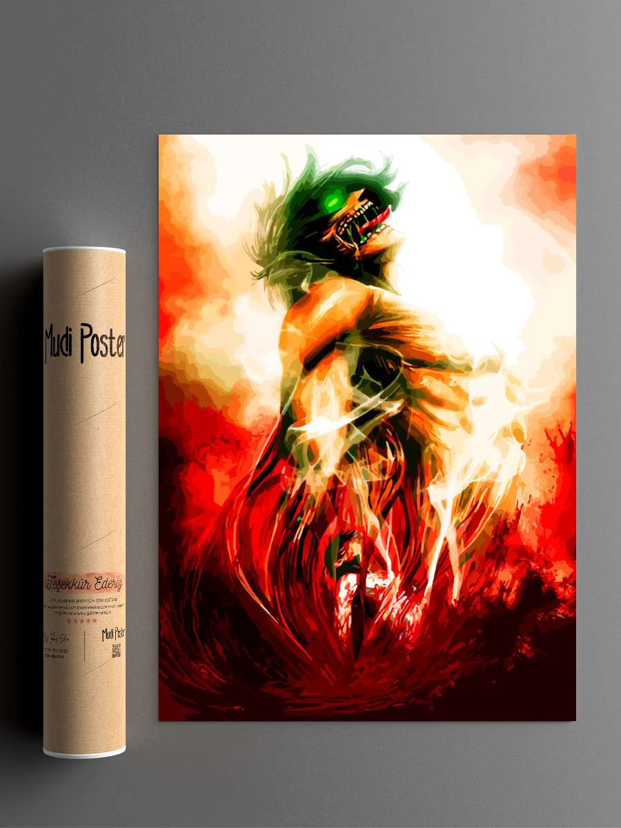 attack on titan anime Anime Poster Çerçevesiz Yüksek Kalite Anime Duvar Poster