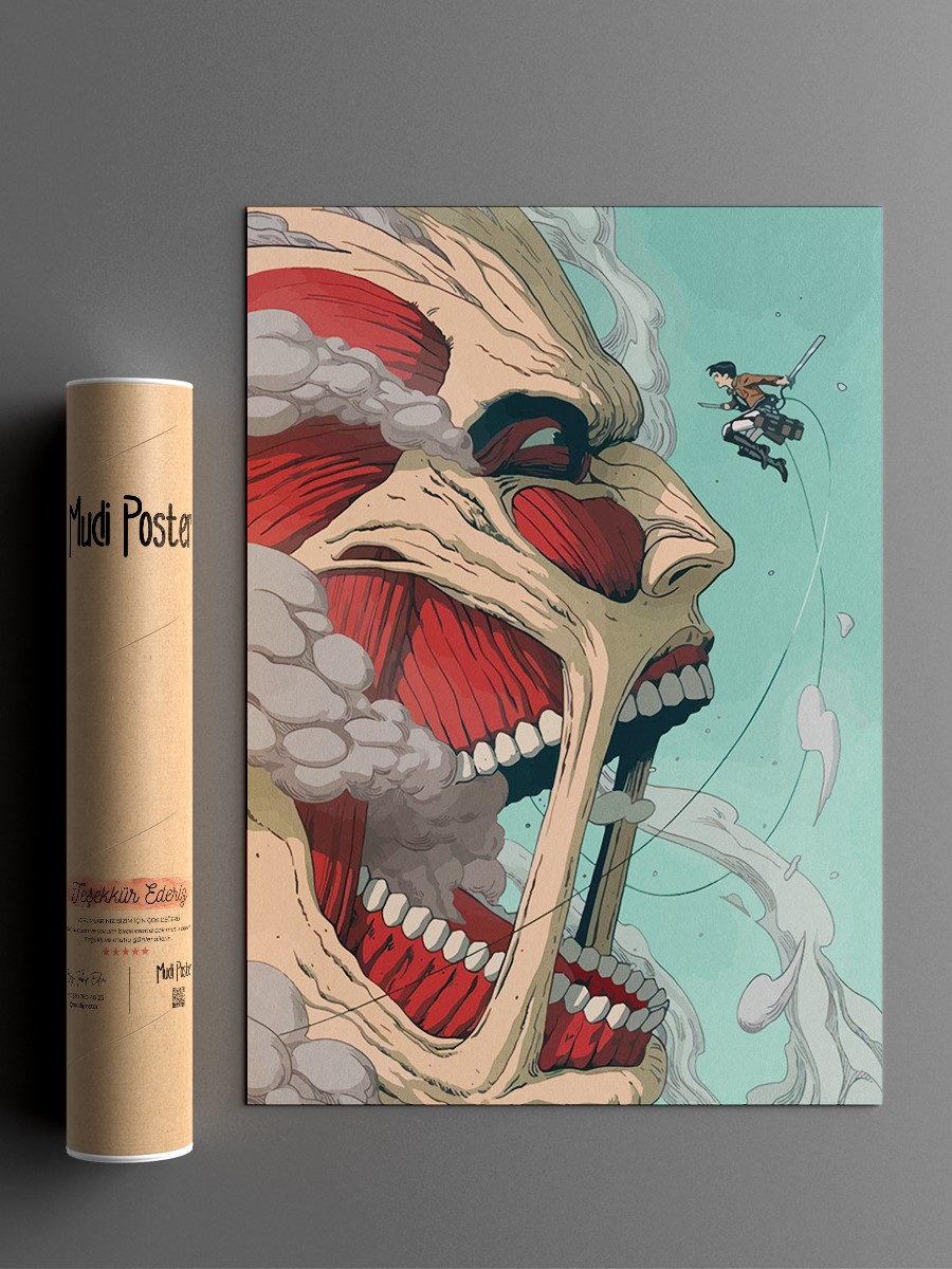 Attack on Titan Anime Anime Poster Çerçevesiz Yüksek Kalite Anime Duvar Poster