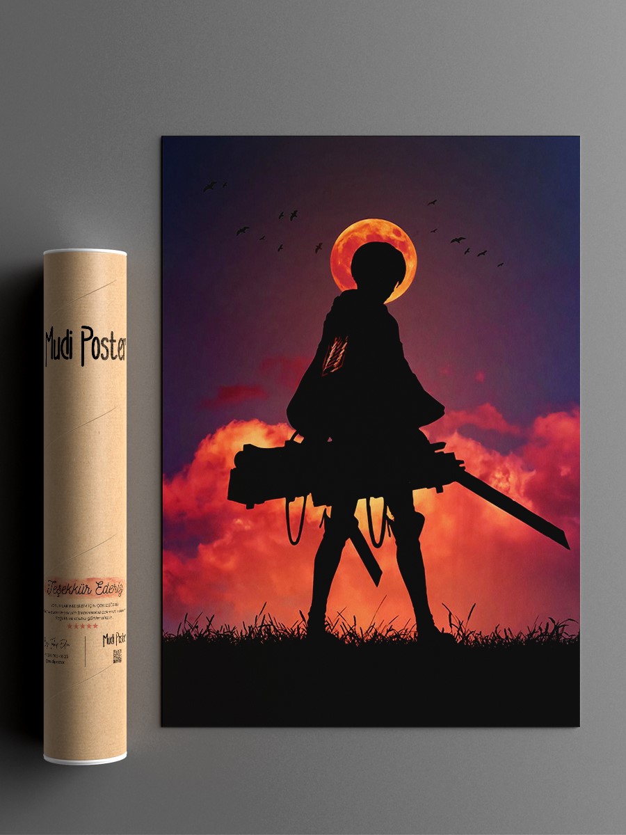 Attack on Titan levi aot Anime Poster Çerçevesiz Yüksek Kalite Anime Duvar Poster