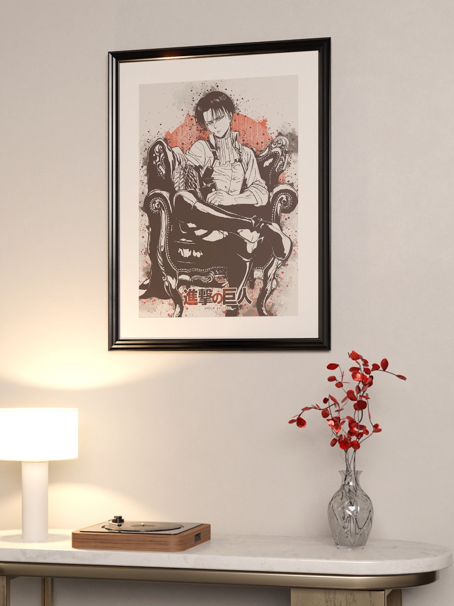 Attack On Titan Levi Anime Poster Çerçevesiz Yüksek Kalite Anime Duvar Poster