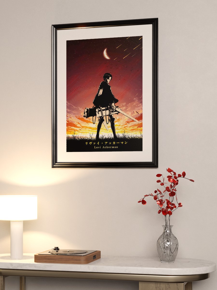 Attack On Titan Levi Anime Poster Çerçevesiz Yüksek Kalite Anime Duvar Poster