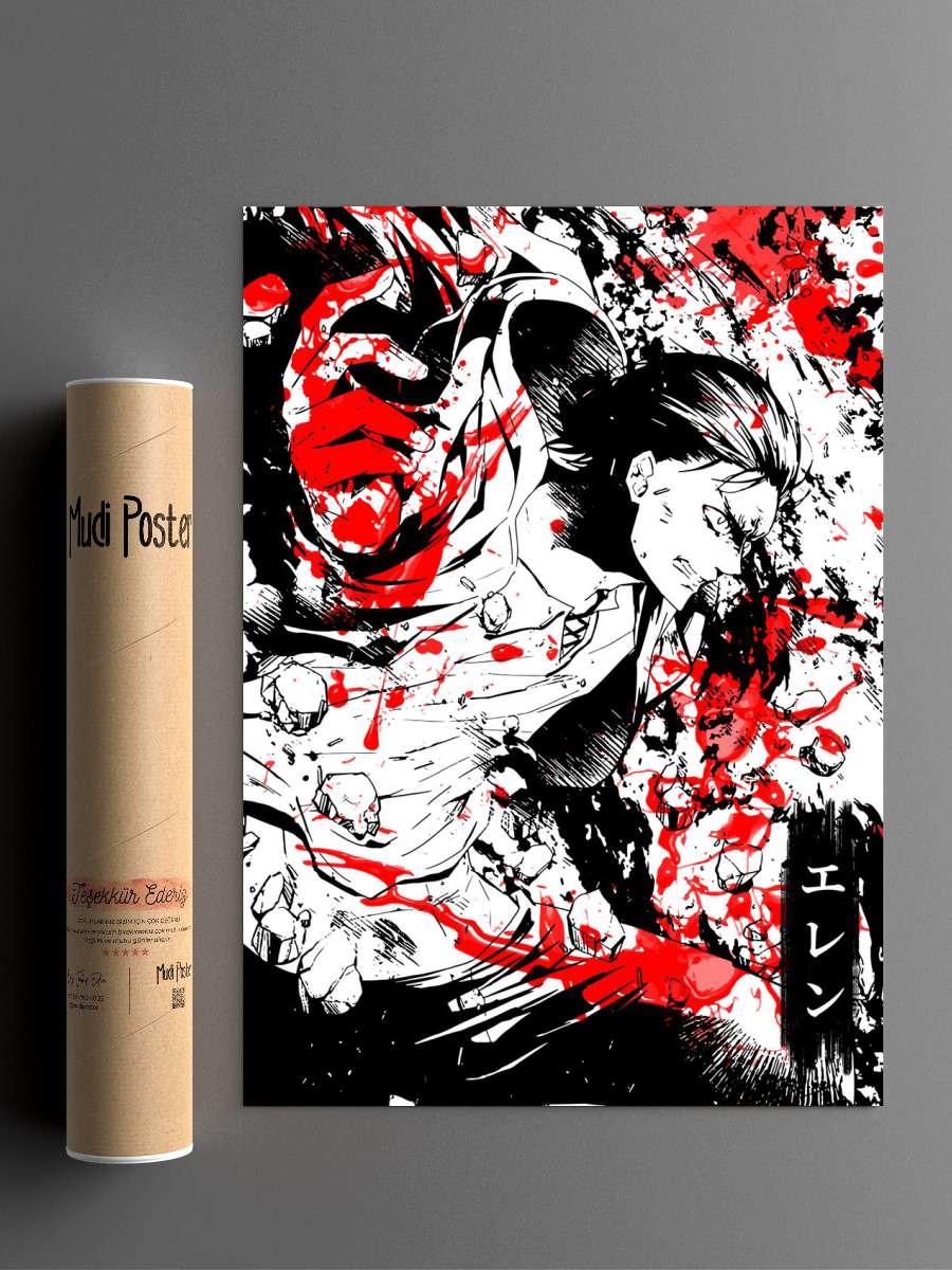 Attack on titan Anime Poster Çerçevesiz Yüksek Kalite Anime Duvar Poster