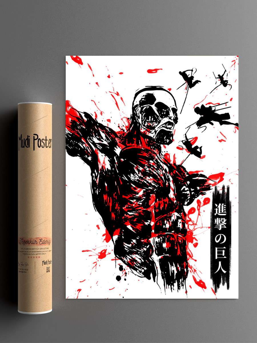 Attack on titan Anime Poster Çerçevesiz Yüksek Kalite Anime Duvar Poster