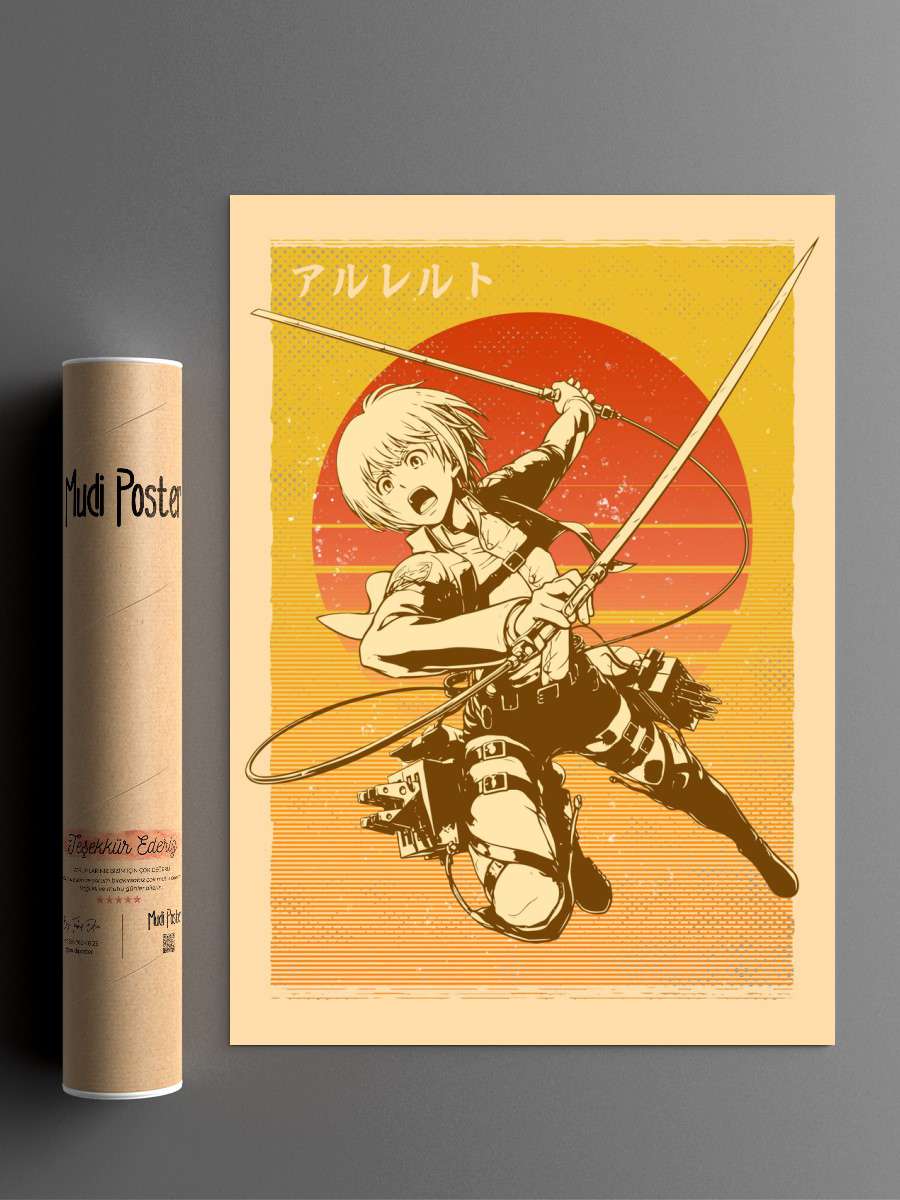 Attack On Titan Anime Poster Çerçevesiz Yüksek Kalite Anime Duvar Poster