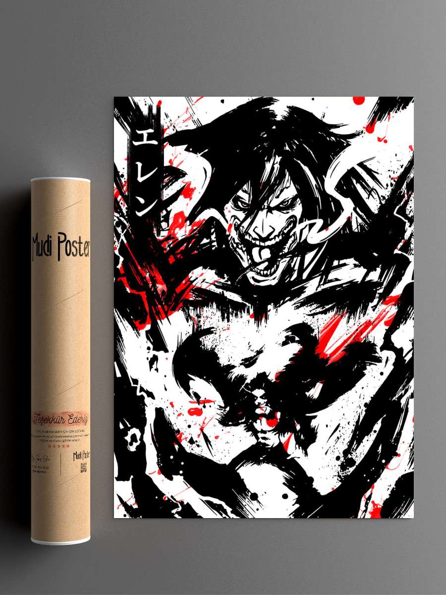 Attack on titan Anime Poster Çerçevesiz Yüksek Kalite Anime Duvar Poster