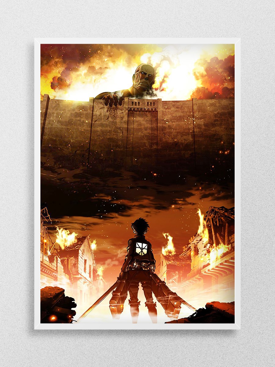 Attack on Titan Anime Poster Çerçevesiz Yüksek Kalite Anime Duvar Poster