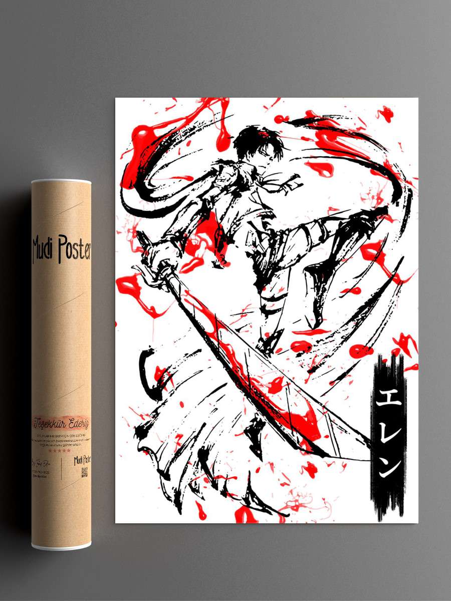 Attack on titan Anime Poster Çerçevesiz Yüksek Kalite Anime Duvar Poster