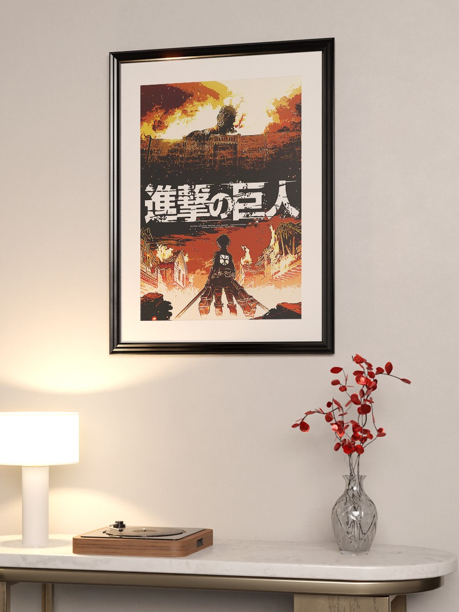 attack on titan Anime Poster Çerçevesiz Yüksek Kalite Anime Duvar Poster