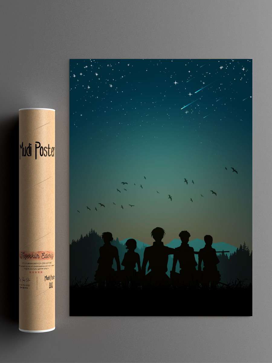 Attack on Titan Poster Anime Poster Çerçevesiz Yüksek Kalite Anime Duvar Poster