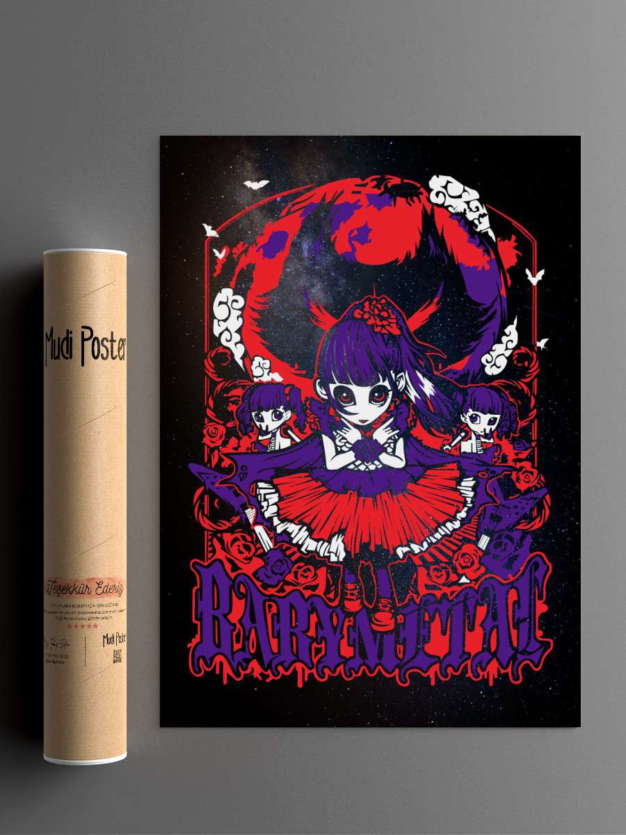 Babymetal Megitsune Anime Poster Çerçevesiz Yüksek Kalite Anime Duvar Poster