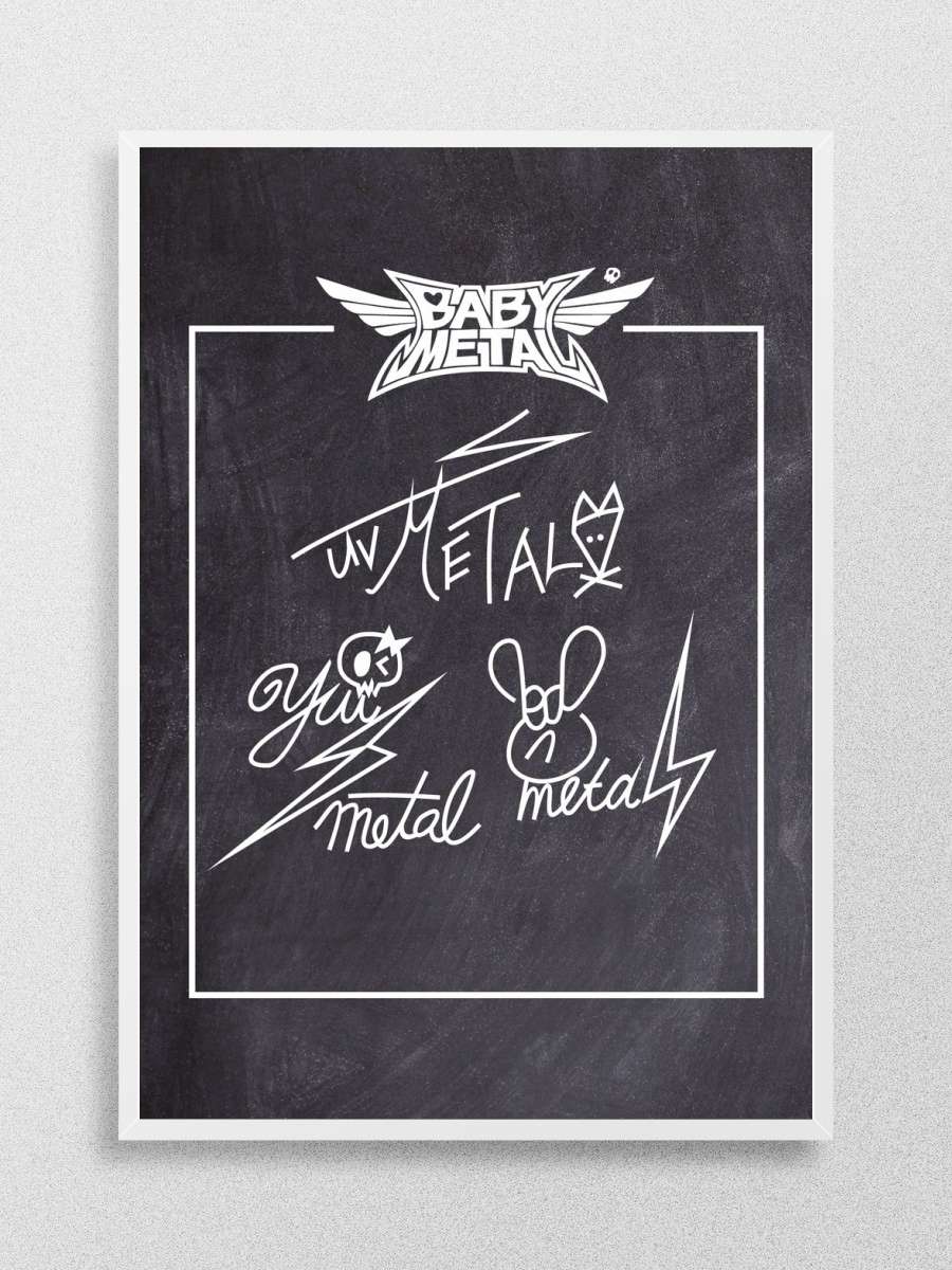 Babymetal Signature Anime Poster Çerçevesiz Yüksek Kalite Anime Duvar Poster