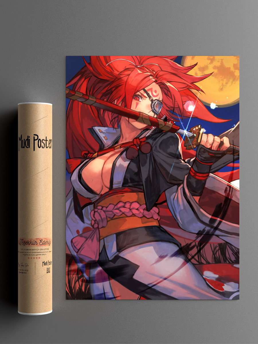 baiken guilty gear strive Anime Poster Çerçevesiz Yüksek Kalite Anime Duvar Poster