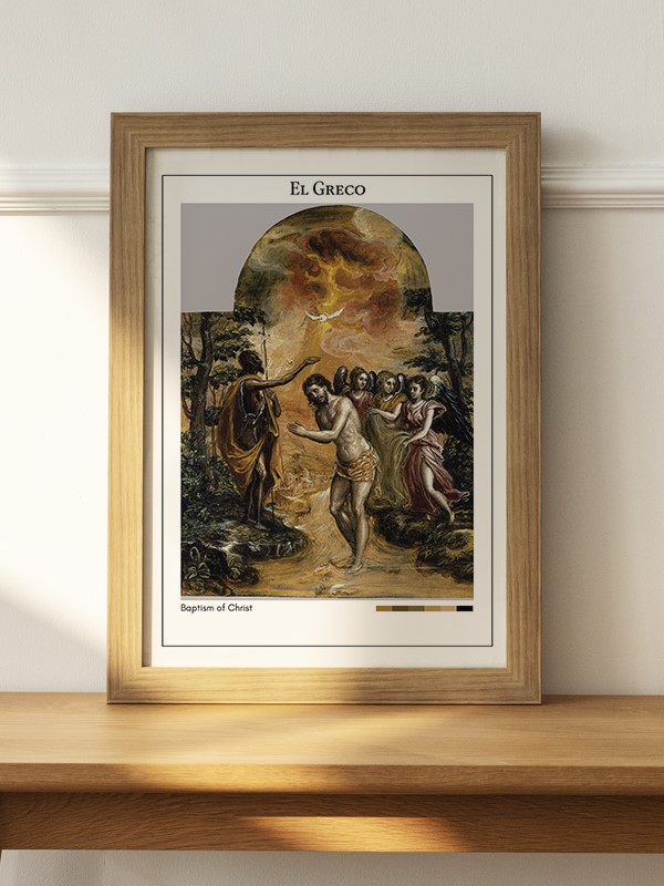 El Greco Baptism of Christ Poster