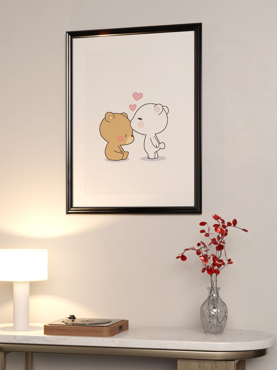 Bear Cute Animal  Anime Poster Çerçevesiz Yüksek Kalite Anime Duvar Poster
