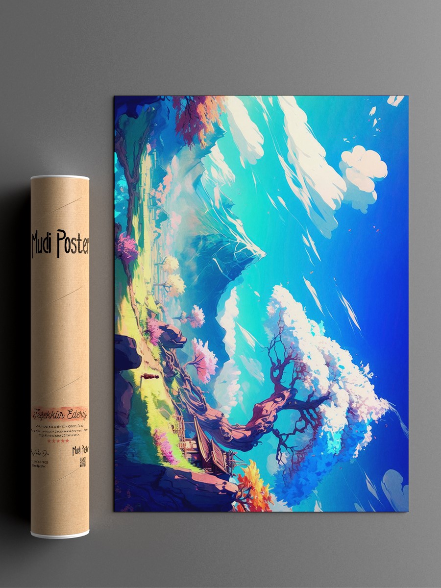 Beautiful Nature Anime Poster Çerçevesiz Yüksek Kalite Anime Duvar Poster