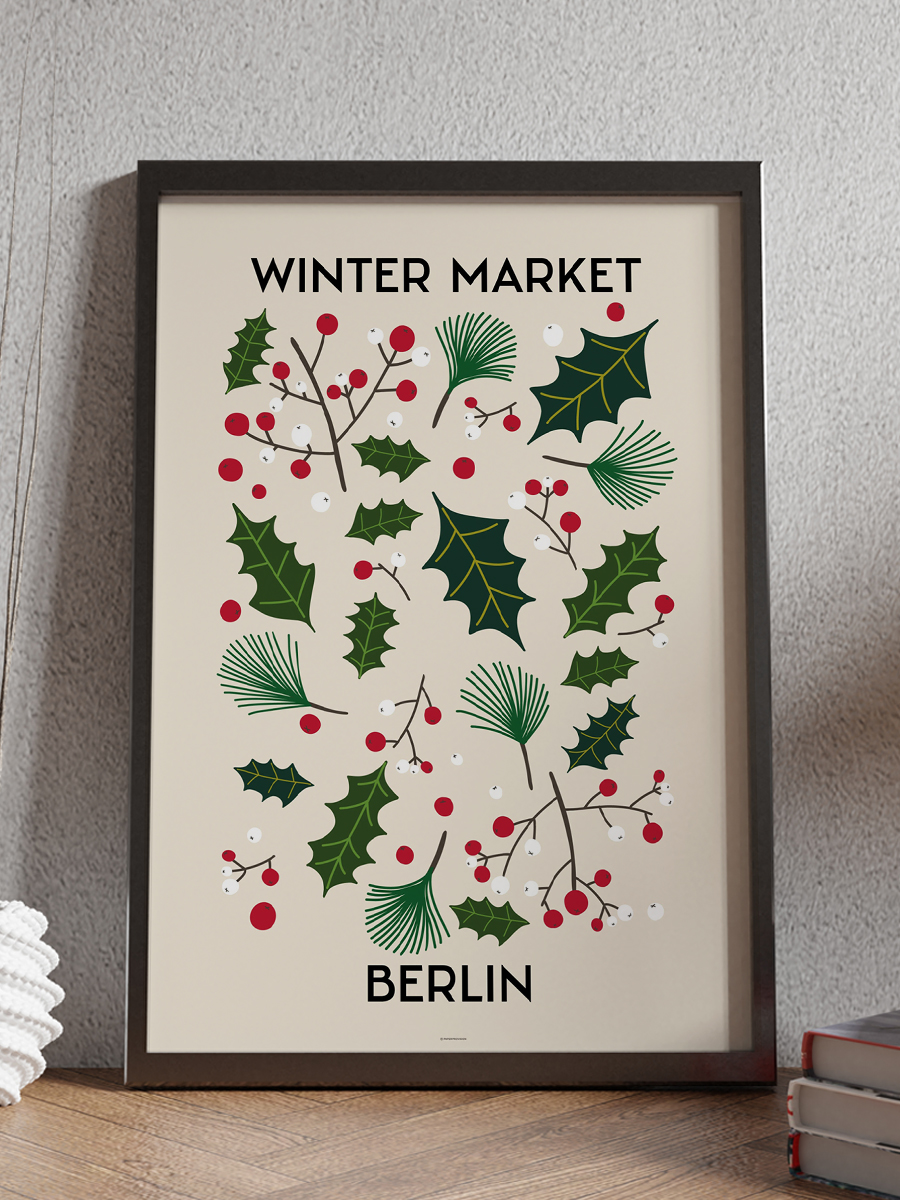 Berlin Soyut Modern Poster Çerçevesiz Duvar Tablosu Sanatsal Poster