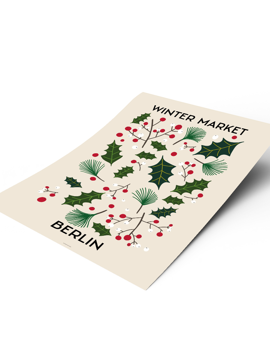 Berlin Soyut Modern Poster Çerçevesiz Duvar Tablosu Sanatsal Poster
