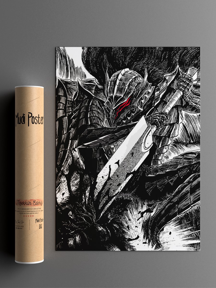 Berserk armor Anime Poster Çerçevesiz Yüksek Kalite Anime Duvar Poster