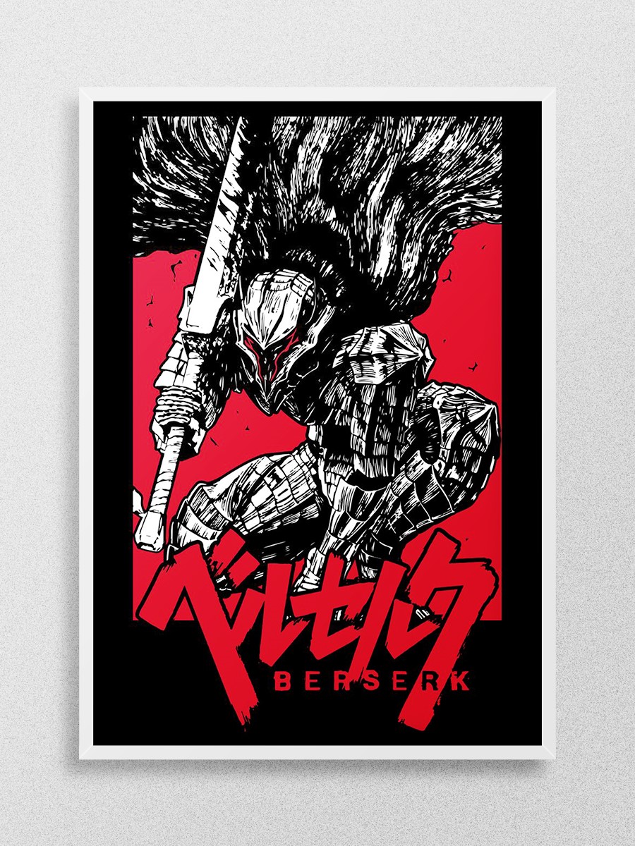 Berserk black Anime Poster Çerçevesiz Yüksek Kalite Anime Duvar Poster