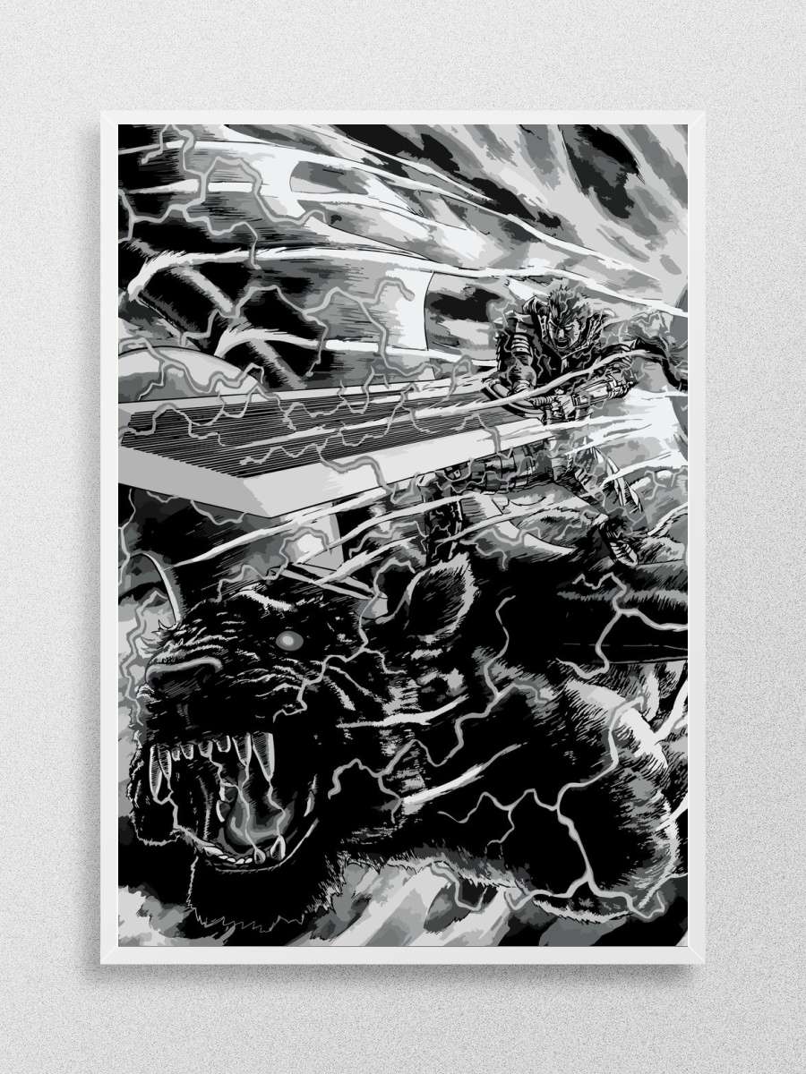 Berserk Guts Anime Poster Çerçevesiz Yüksek Kalite Anime Duvar Poster