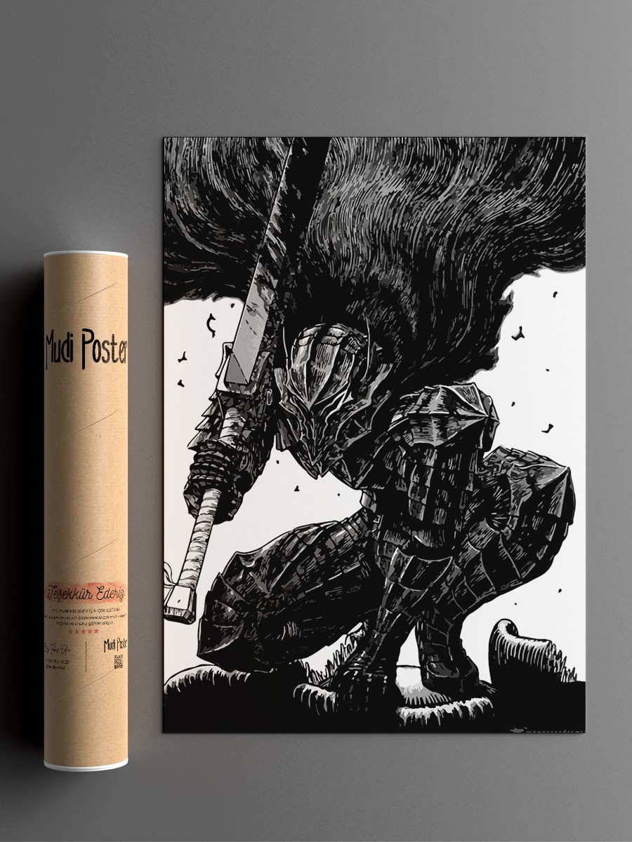 Berserk Anime Poster Çerçevesiz Yüksek Kalite Anime Duvar Poster