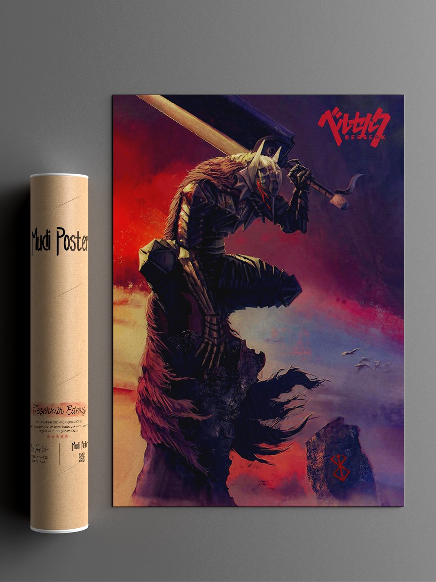 BERSERK Anime Poster Çerçevesiz Yüksek Kalite Anime Duvar Poster