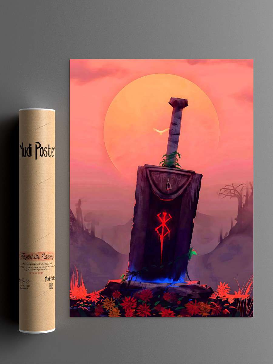 Berserk Anime Poster Çerçevesiz Yüksek Kalite Anime Duvar Poster
