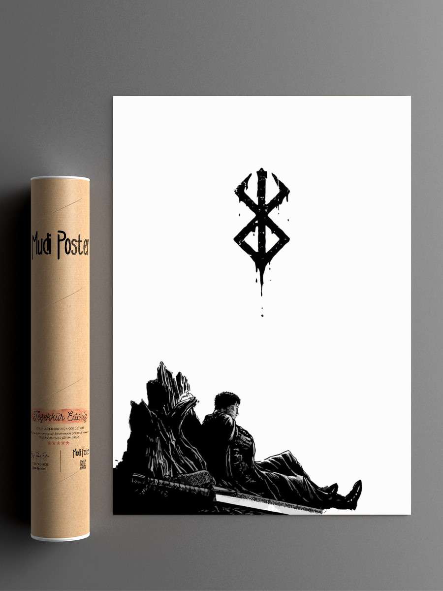Berserk Anime Poster Çerçevesiz Yüksek Kalite Anime Duvar Poster