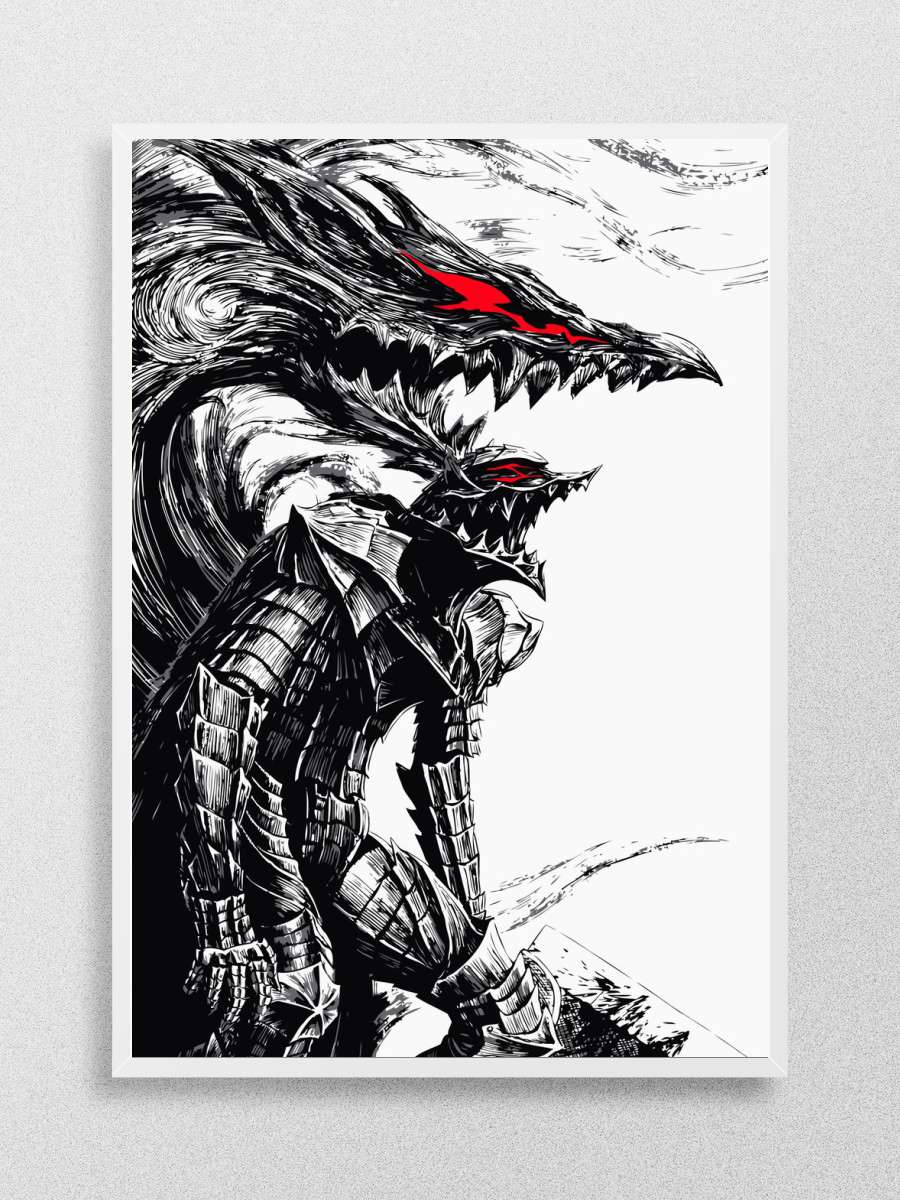 Berserk Rage Anime Poster Çerçevesiz Yüksek Kalite Anime Duvar Poster