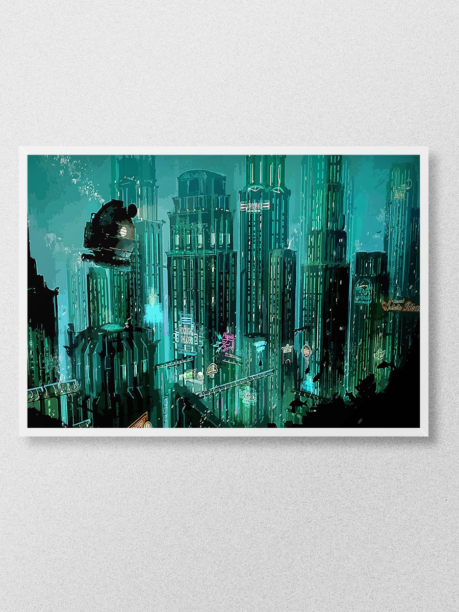 bioshock city of rapture Anime Poster Çerçevesiz Yüksek Kalite Anime Duvar Poster
