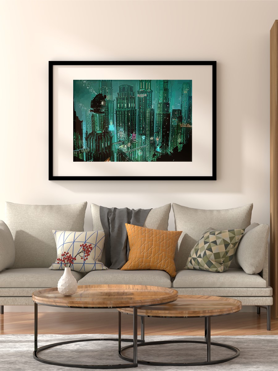bioshock city of rapture Anime Poster Çerçevesiz Yüksek Kalite Anime Duvar Poster