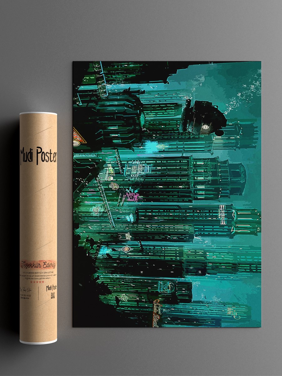 bioshock city of rapture Anime Poster Çerçevesiz Yüksek Kalite Anime Duvar Poster