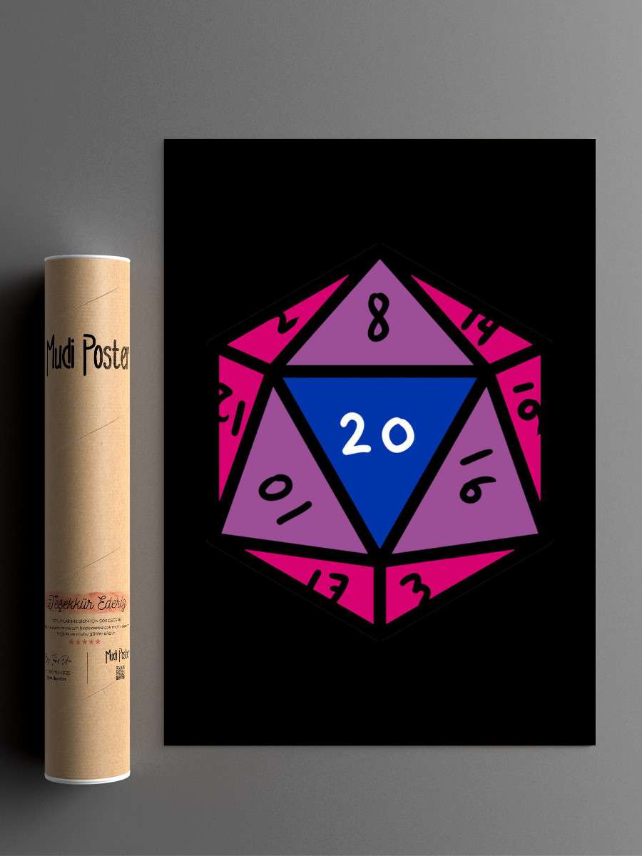 Bisexual D20 Dice Anime Poster Çerçevesiz Yüksek Kalite Anime Duvar Poster