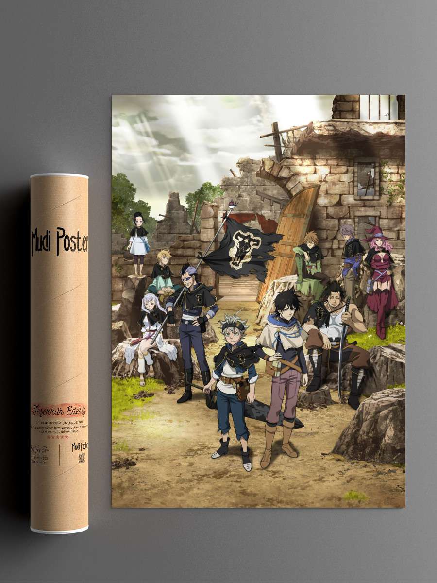 black clover Anime Poster Çerçevesiz Yüksek Kalite Anime Duvar Poster