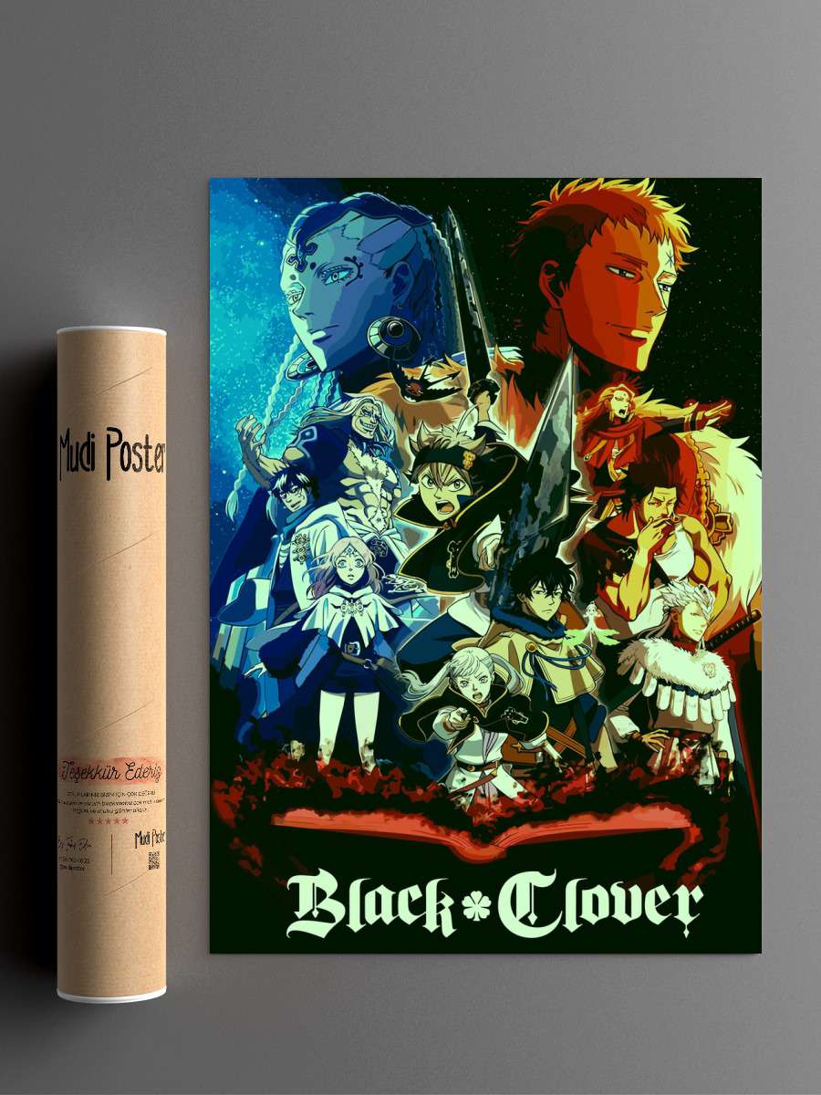 Black Clover Anime Poster Çerçevesiz Yüksek Kalite Anime Duvar Poster