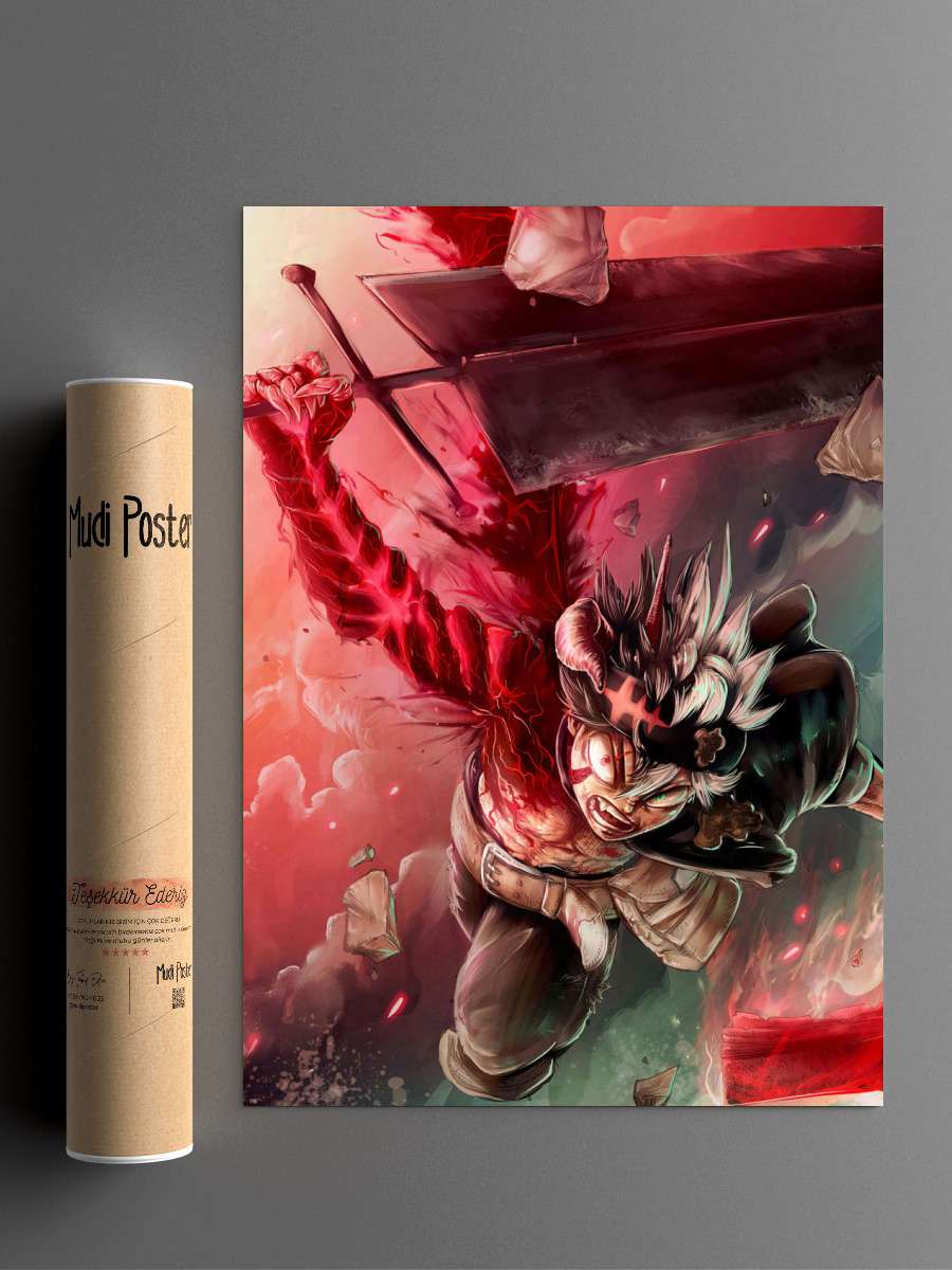 Black Clover Anime Poster Çerçevesiz Yüksek Kalite Anime Duvar Poster
