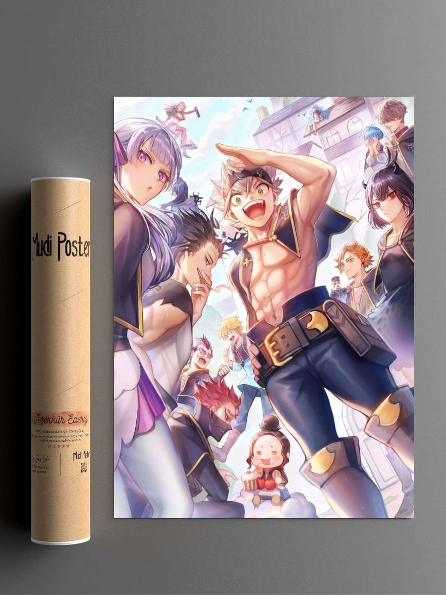 black clover Anime Poster Çerçevesiz Yüksek Kalite Anime Duvar Poster
