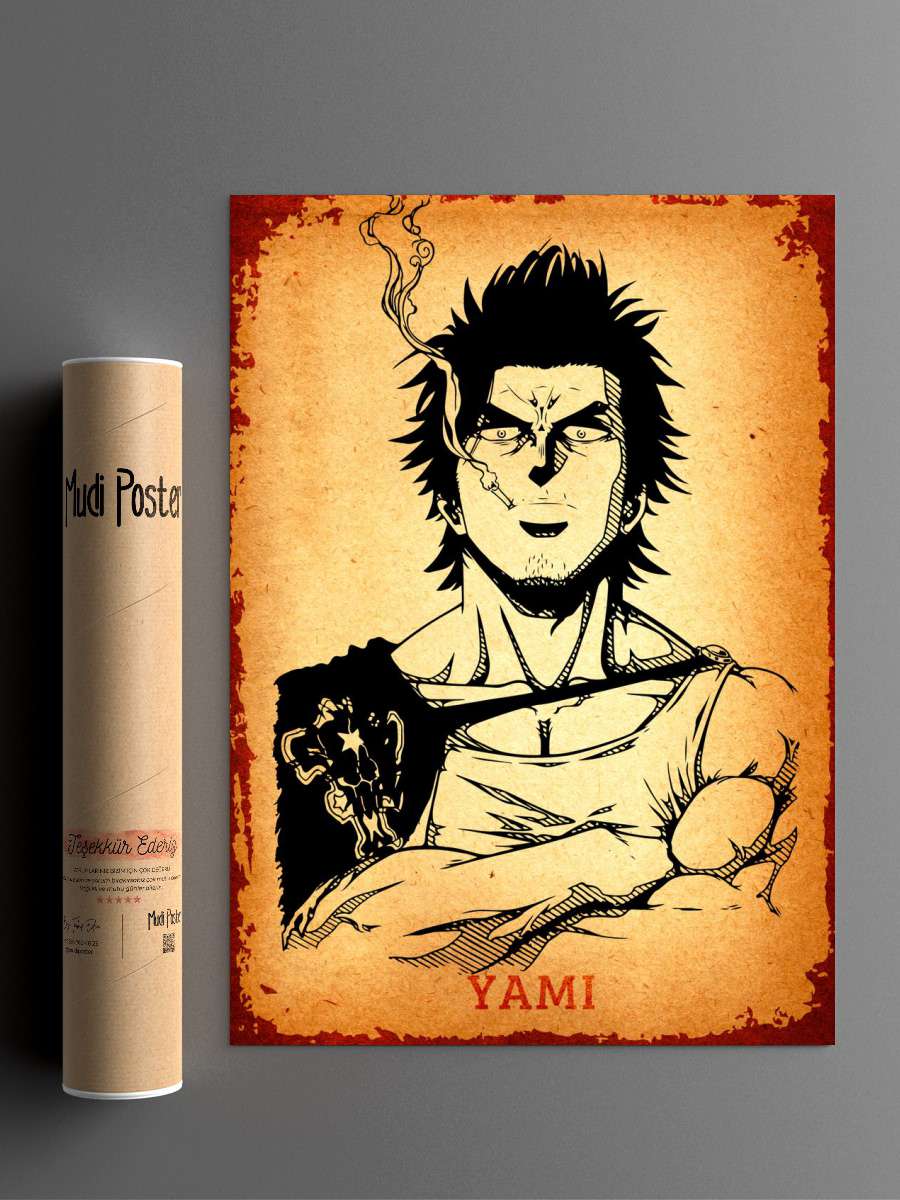Black Clover Yami Anime Poster Çerçevesiz Yüksek Kalite Anime Duvar Poster