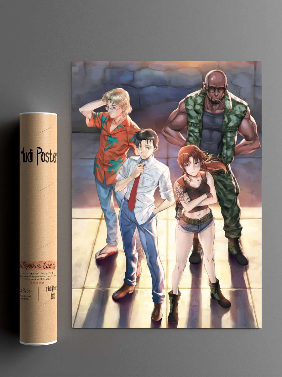 Black Lagoon Anime Poster Çerçevesiz Yüksek Kalite Anime Duvar Poster