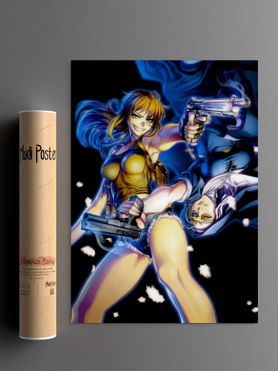 black lagoon Anime Poster Çerçevesiz Yüksek Kalite Anime Duvar Poster