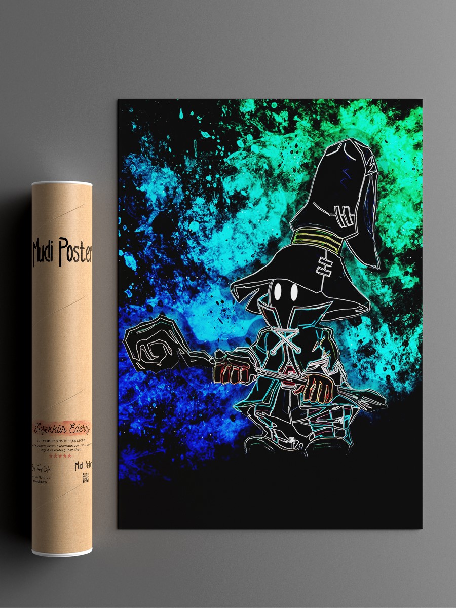 Black Mage Anime Poster Çerçevesiz Yüksek Kalite Anime Duvar Poster