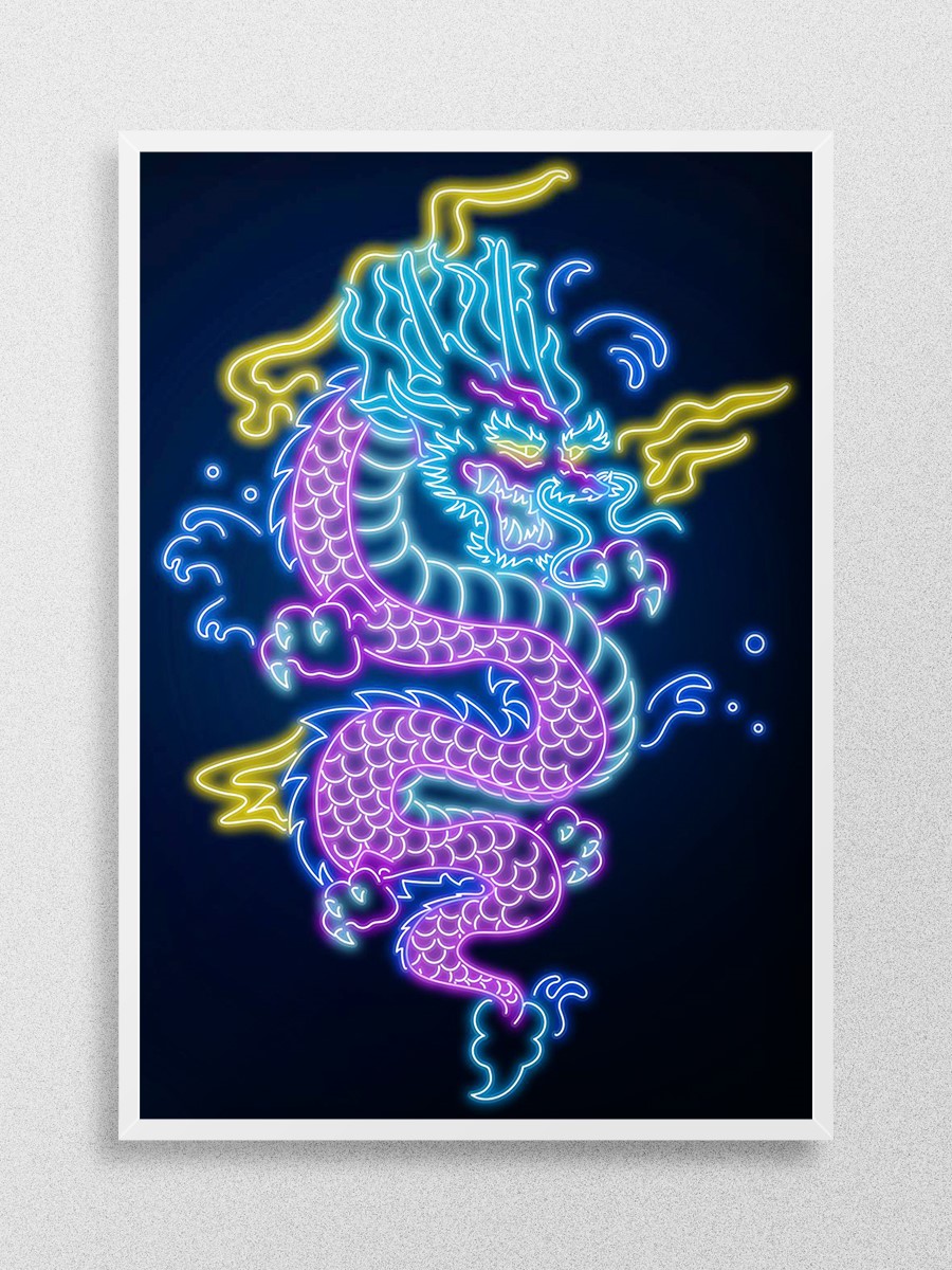 Blue Dragon Anime Poster Çerçevesiz Yüksek Kalite Anime Duvar Poster