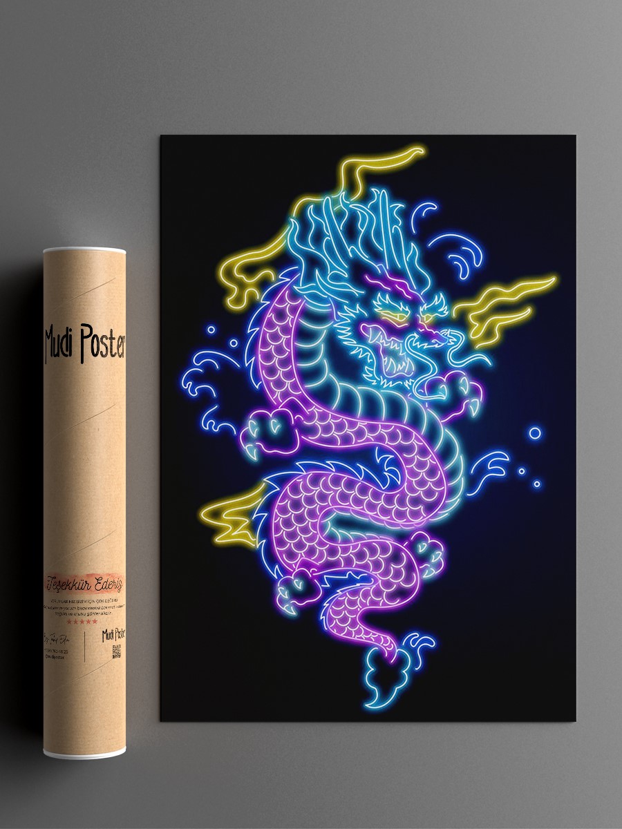 Blue Dragon Anime Poster Çerçevesiz Yüksek Kalite Anime Duvar Poster