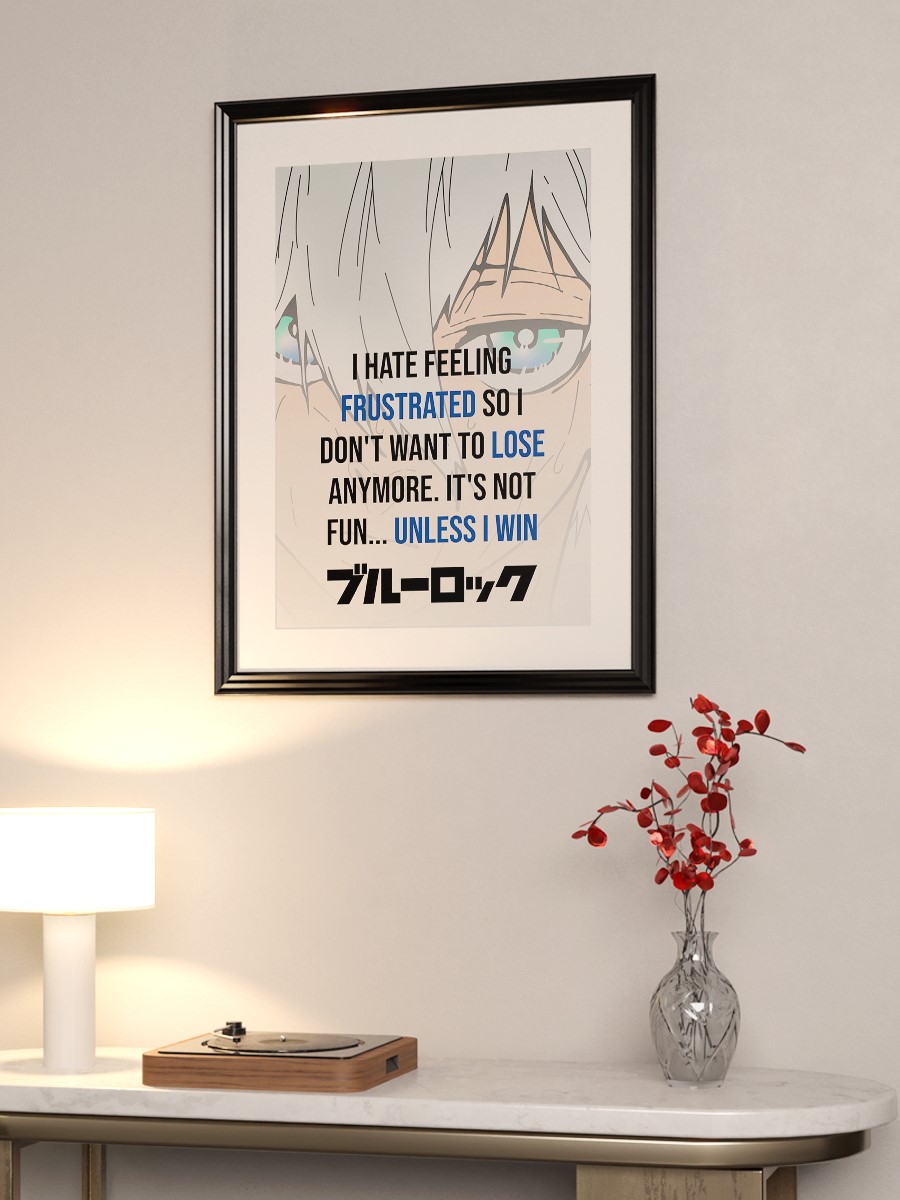 Blue Lock Nagi Quote Anime Poster Çerçevesiz Yüksek Kalite Anime Duvar Poster