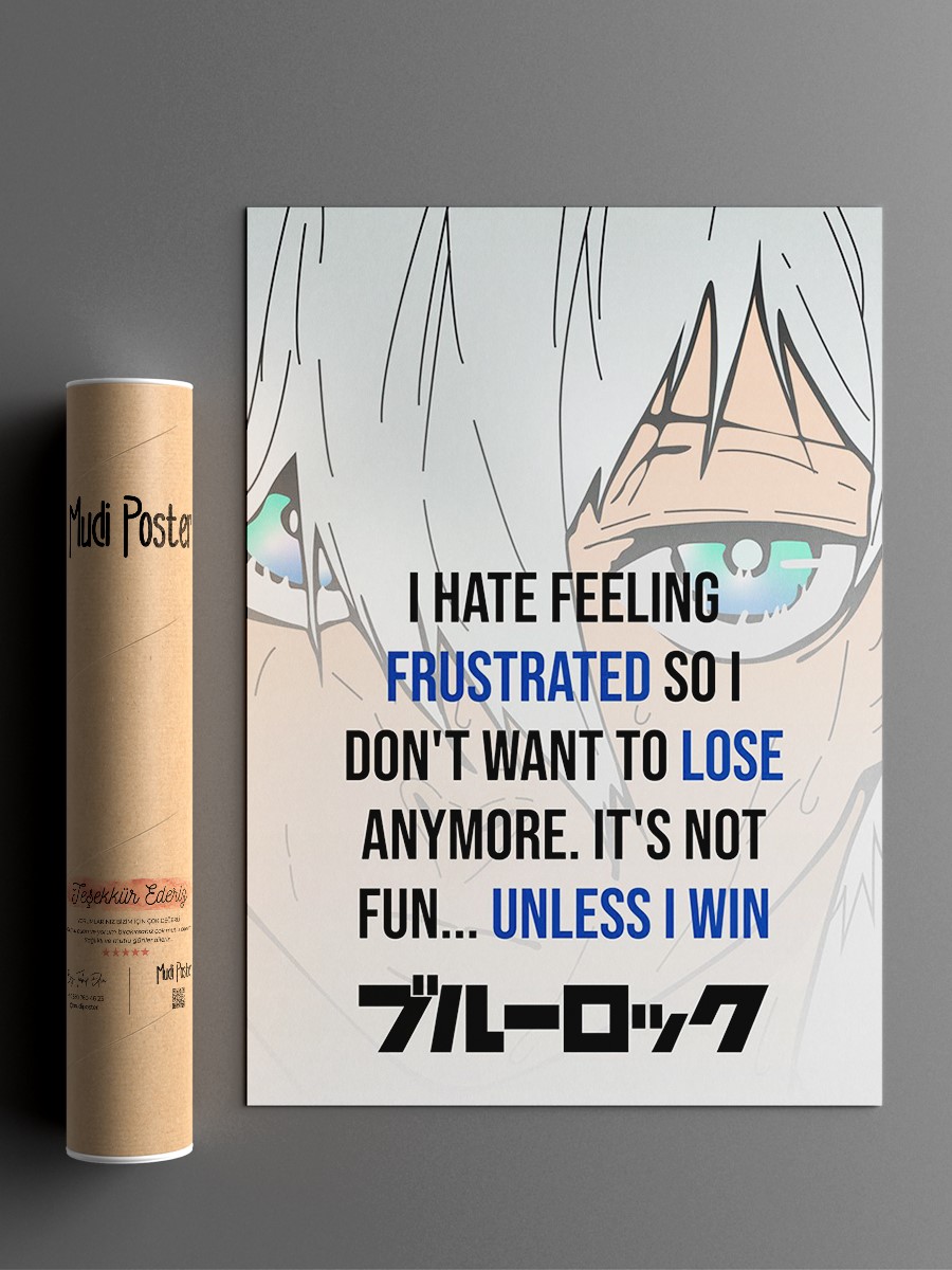 Blue Lock Nagi Quote Anime Poster Çerçevesiz Yüksek Kalite Anime Duvar Poster