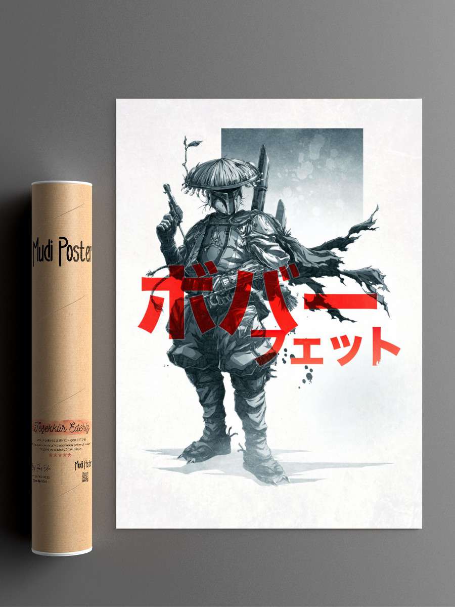 Boba Fett Samurai Visions Anime Poster Çerçevesiz Yüksek Kalite Anime Duvar Poster
