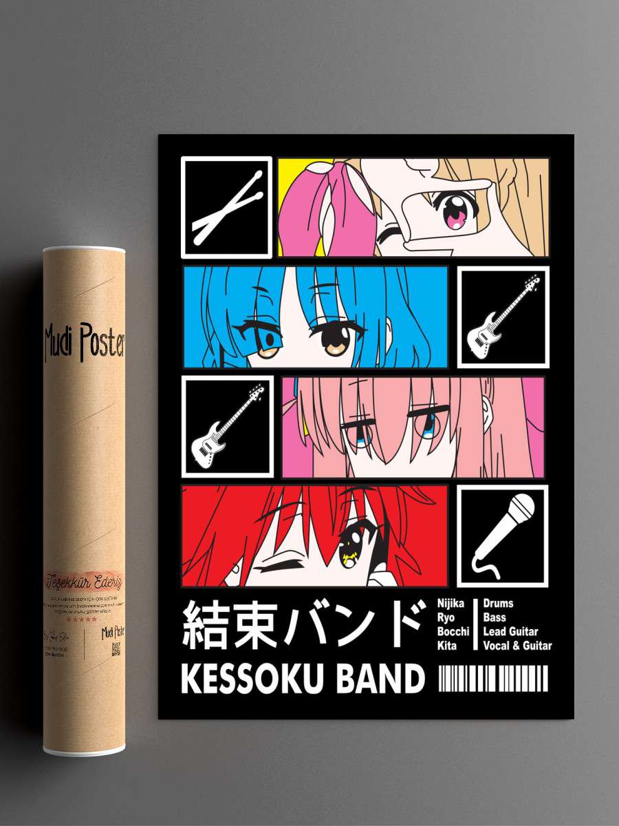BOCCHI THE ROCK Anime Poster Çerçevesiz Yüksek Kalite Anime Duvar Poster