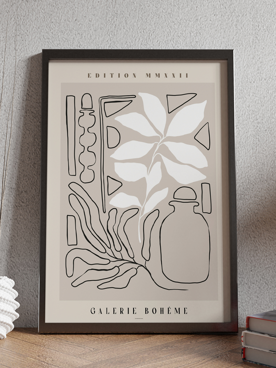Bohem Çizgili Modern Poster Çerçevesiz Duvar Tablosu Sanatsal Poster